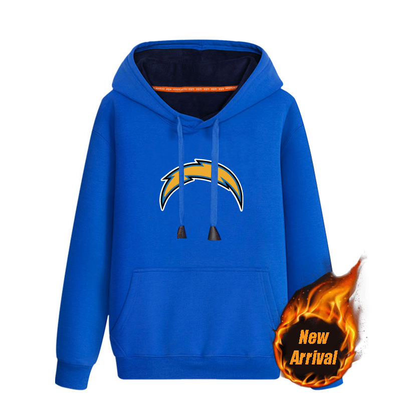 Men's Los Angeles Chargers Blue 70％cotton 30％polyester Cashmere Thickening version NFL Hoodie